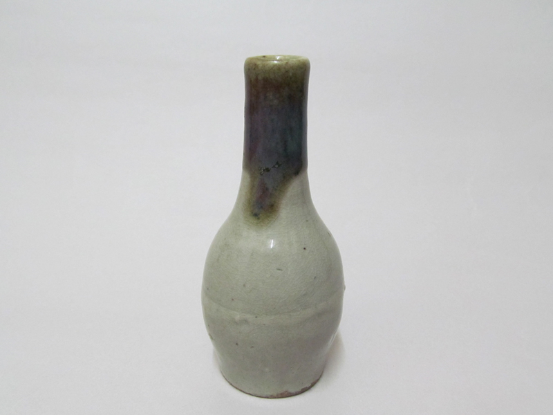 古美術 観宝堂 - 壺屋焼白化粧緑釉対瓶（２） | 古美術品専門サイト